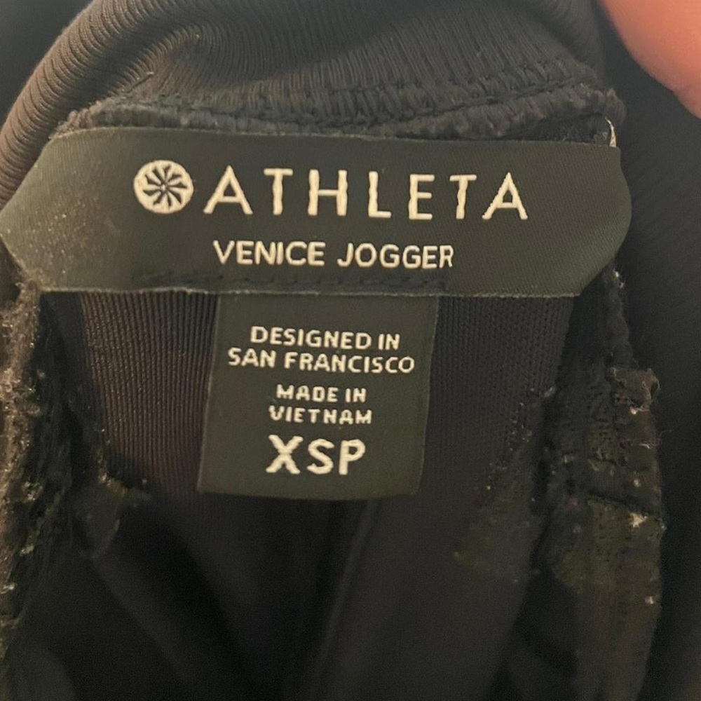 Athleta Venice Jogger Black High-Waist Jogger Pants Size XSP - Picture 4 of 4
